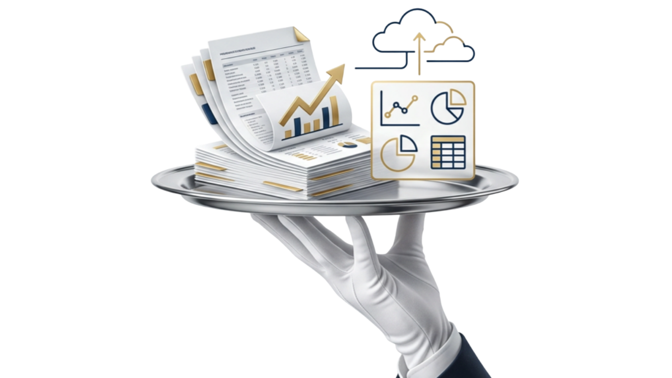 Finance operations presented on a silver platter